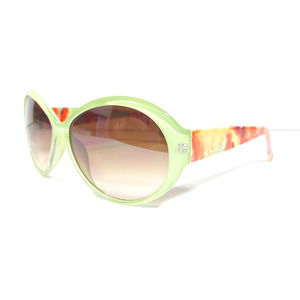 Leoma Lovegrove 069 Multicolor Abstract Green Pink Women Fashion Sunglasses